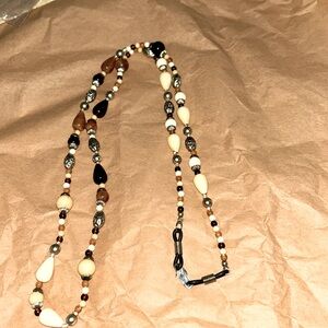 Vintage Beaded necklace with hook closure.